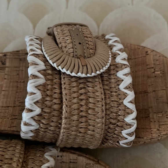 Only worn once! Cork and Raffia slides - Picture 6 of 7